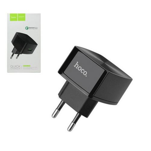 Сетевое зарядное устройство Hoco C26 Mighty power QC3.0 (EU) (1USB, 3А, 18W) black